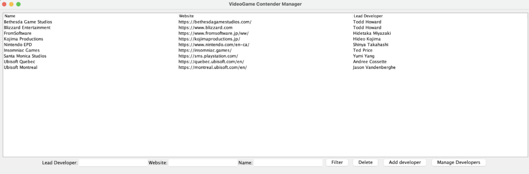 Screenshot of Project